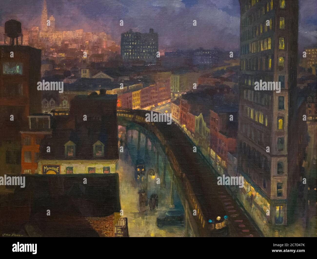 The City from Greenwich Village, John French Sloan, 1922, National Gallery of Art, Washington DC, USA, Nord America Foto Stock