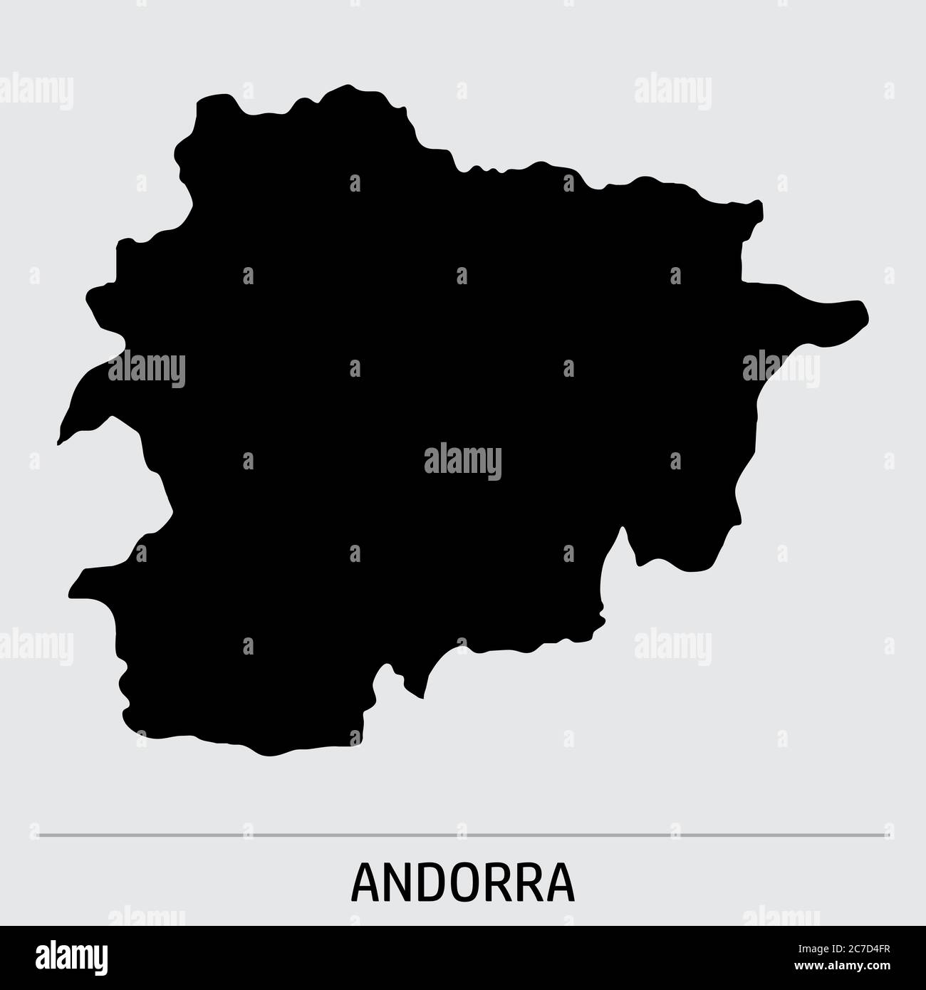 Icona della mappa di Andorra Illustrazione Vettoriale
