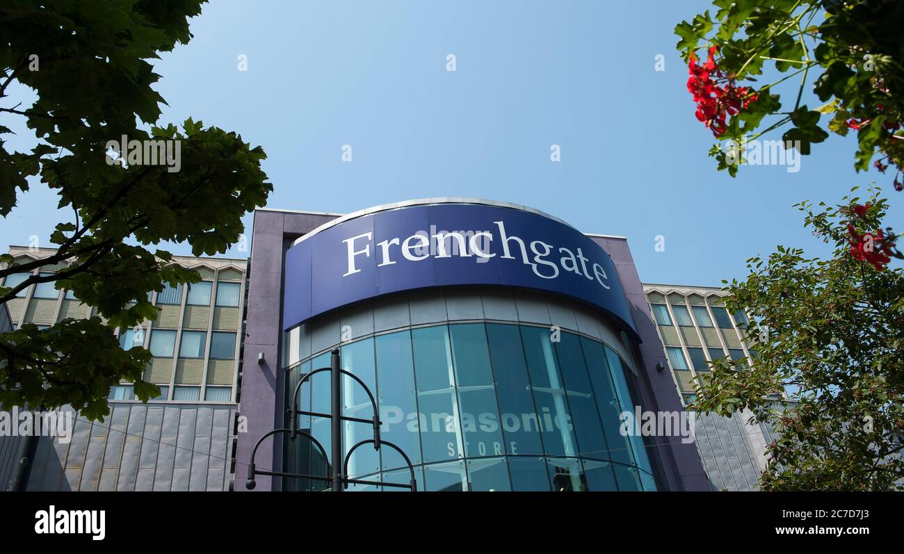 Ingresso al centro commerciale Frenchgate nel centro di Doncaster, Yorkshire, Inghilterra. Foto Stock