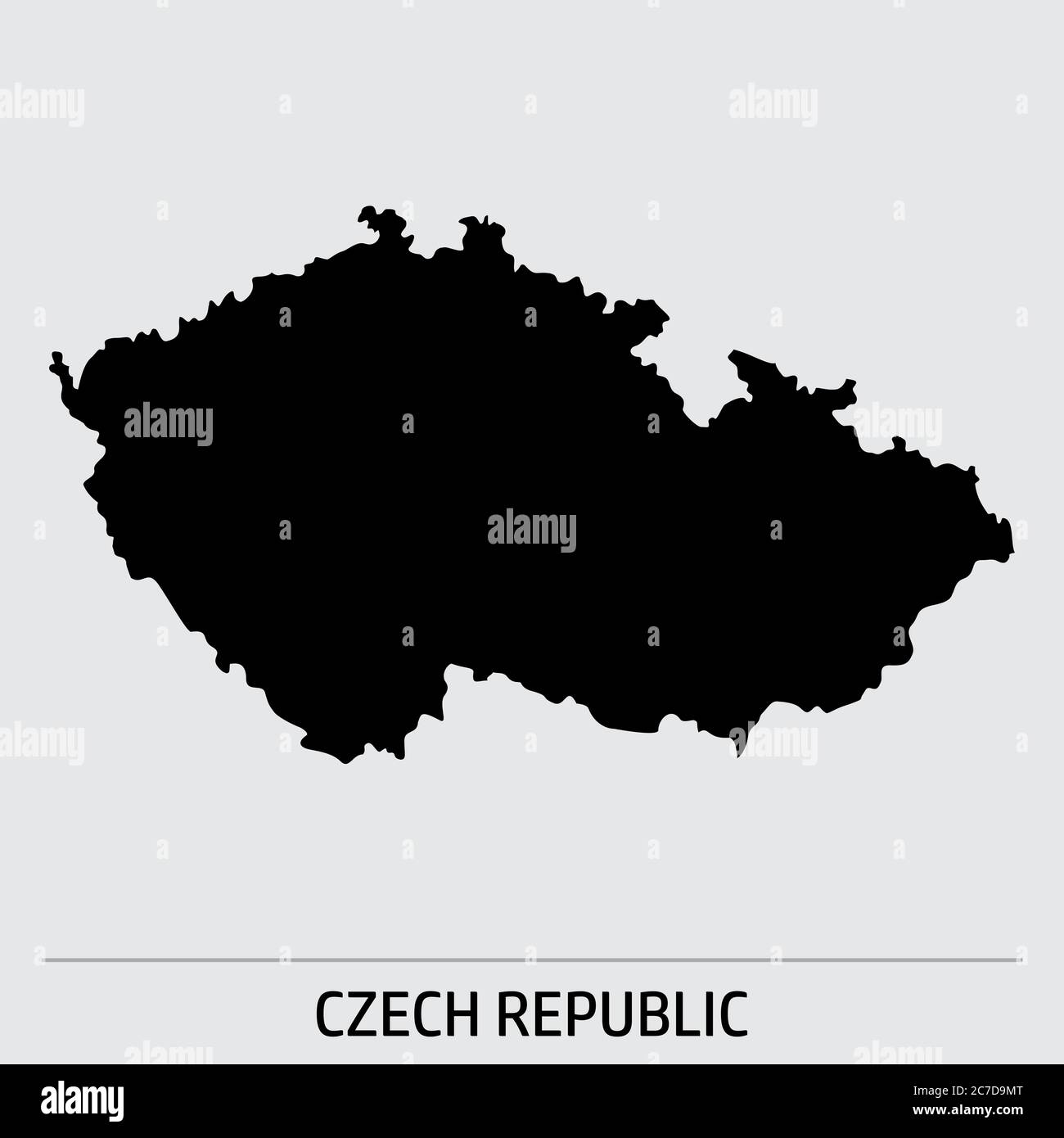 Icona mappa Repubblica Ceca Illustrazione Vettoriale