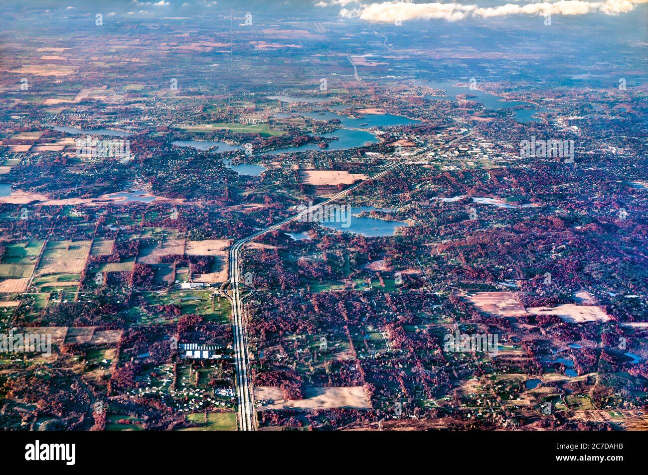 Tipico paesaggio del Michigan, Stati Uniti Foto Stock