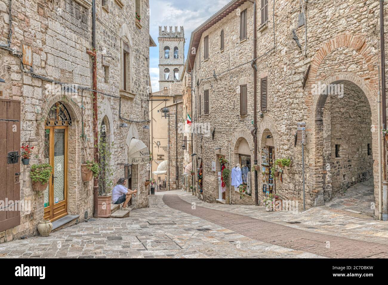 Ad Assisi, Umbria, Italia, Europa Foto Stock