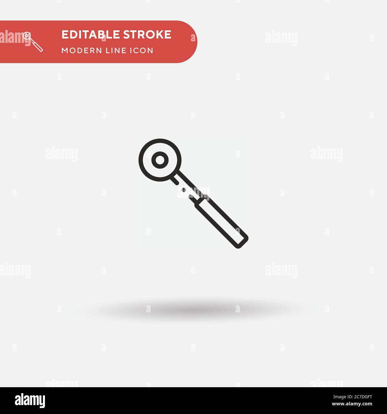 Icona vettore semplice martello reflex. Modello di disegno simbolo illustrazione per elemento UI mobile Web. Pittogramma moderno a colori perfetto su tratto modificabile. Re Illustrazione Vettoriale