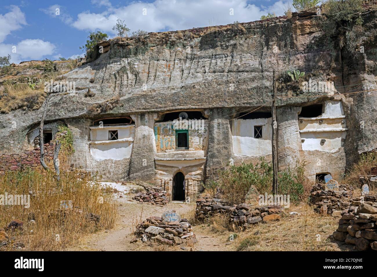 Medhane Alem Adi Kueso, chiesa ortodossa scavata nella roccia vicino a Wukro, zona di Misraqawi, regione del Tigray, Etiopia, Africa Foto Stock