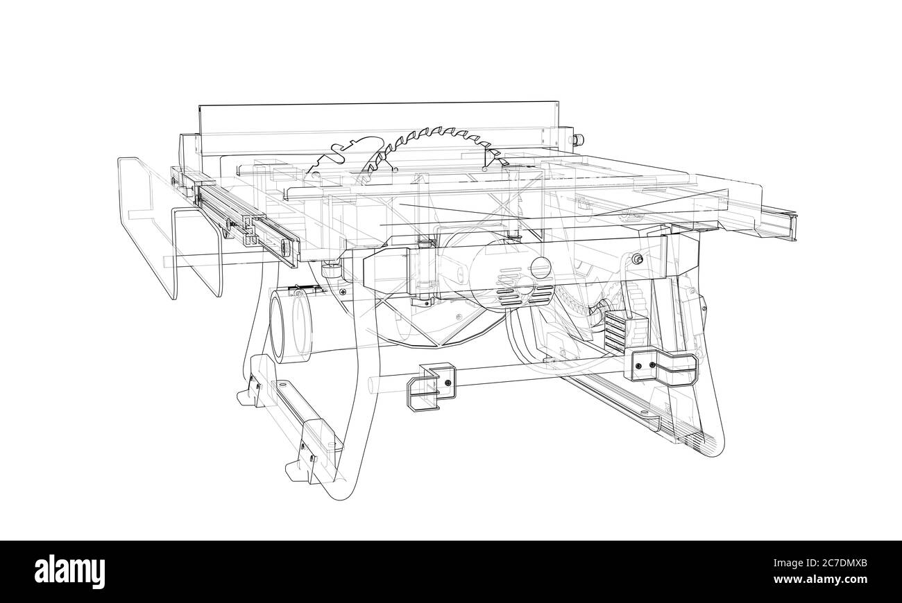 Sega da tavolo per legno Foto Stock