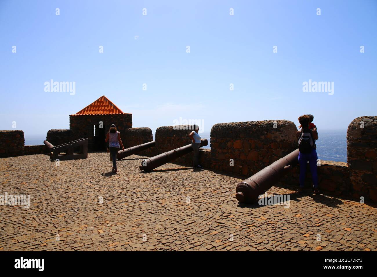 São Felipe Royal fortificazione, isola di Santiaog, Capo Verde Foto Stock