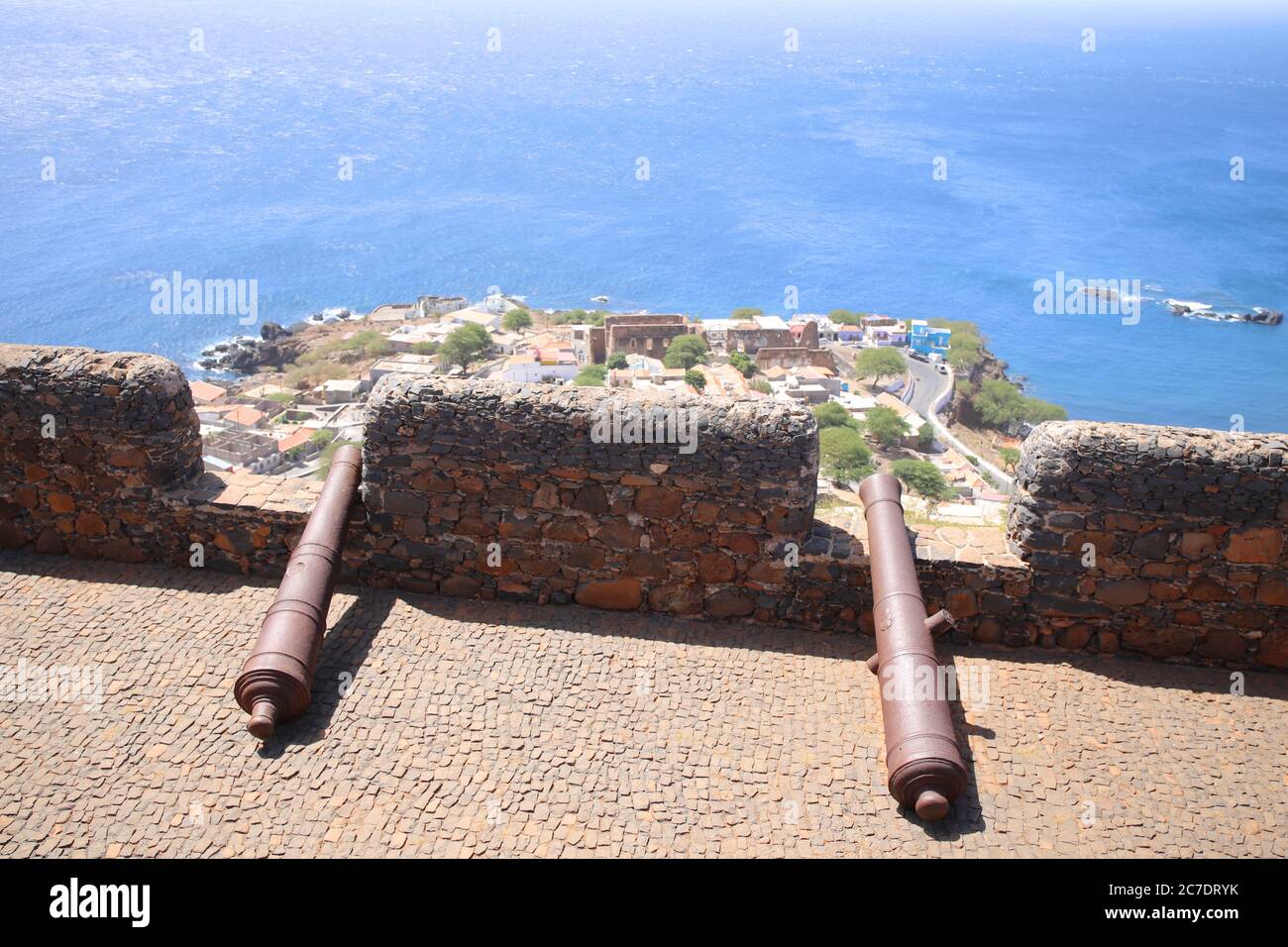 São Felipe Royal fortificazione, isola di Santiaog, Capo Verde Foto Stock