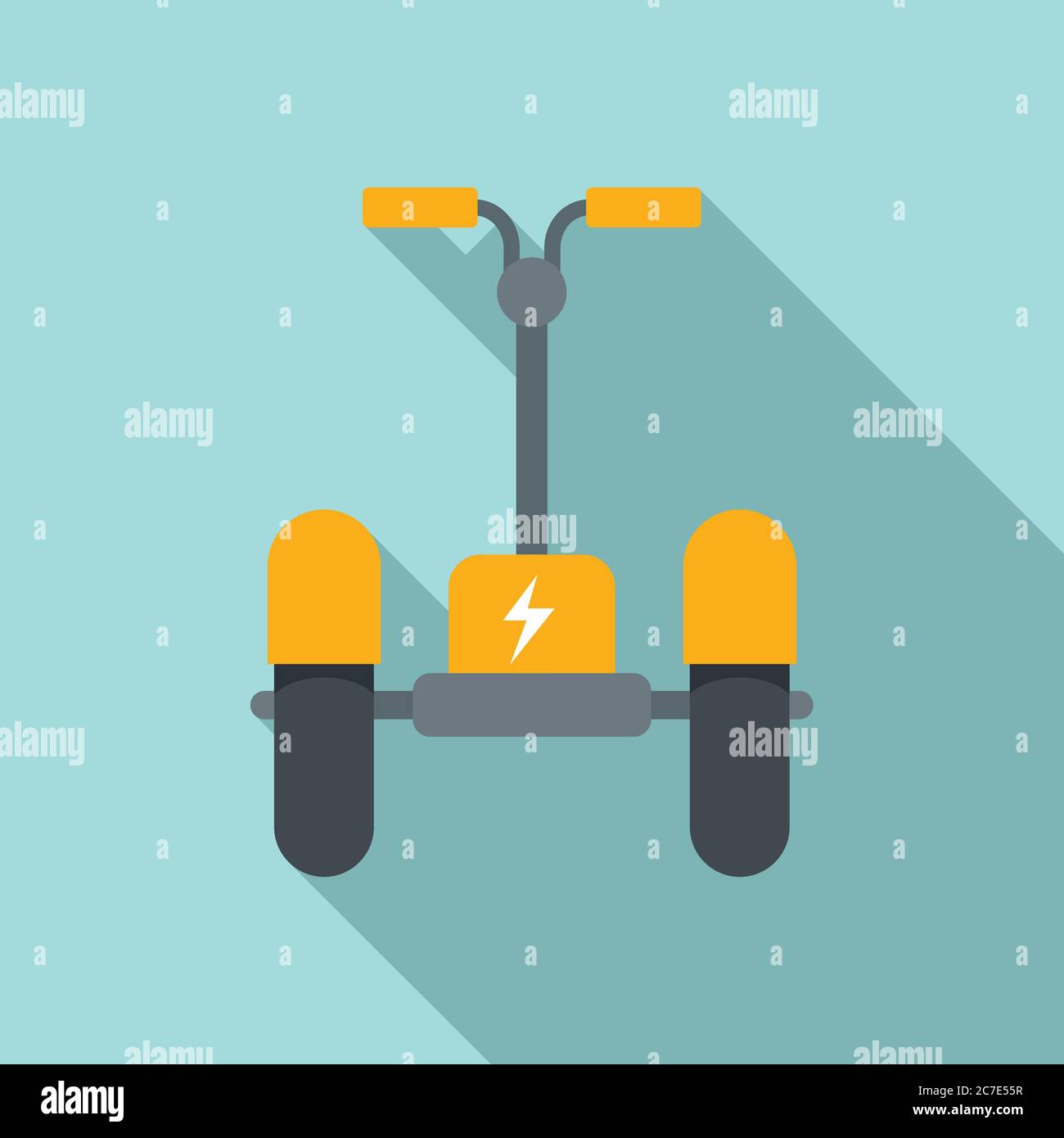 Icona scooter elettrico. Illustrazione piatta dell'icona vettoriale dello scooter elettrico per il web design Illustrazione Vettoriale
