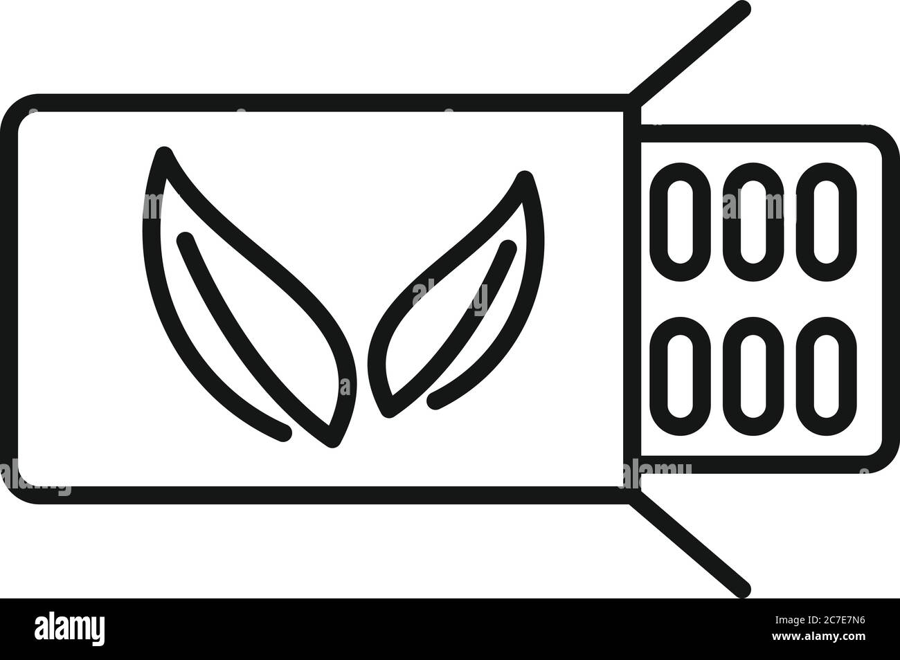 Icona di pillole di medicina alternativa. Contorno alternative medicine pillole vettore icona per web design isolato su sfondo bianco Illustrazione Vettoriale