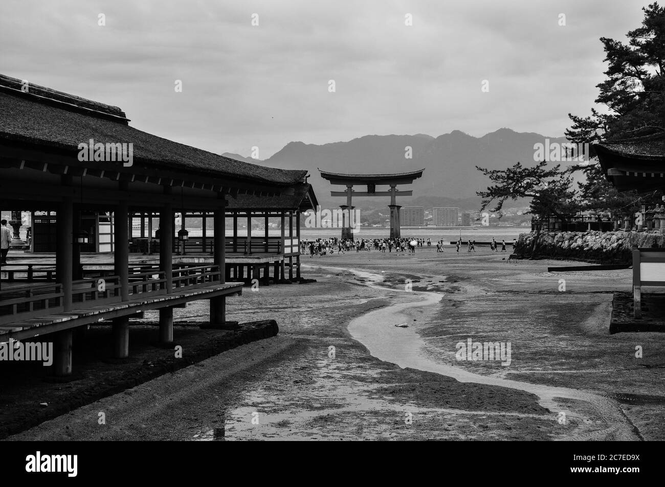 Il tempio di Itsukushima, Giappone Foto Stock