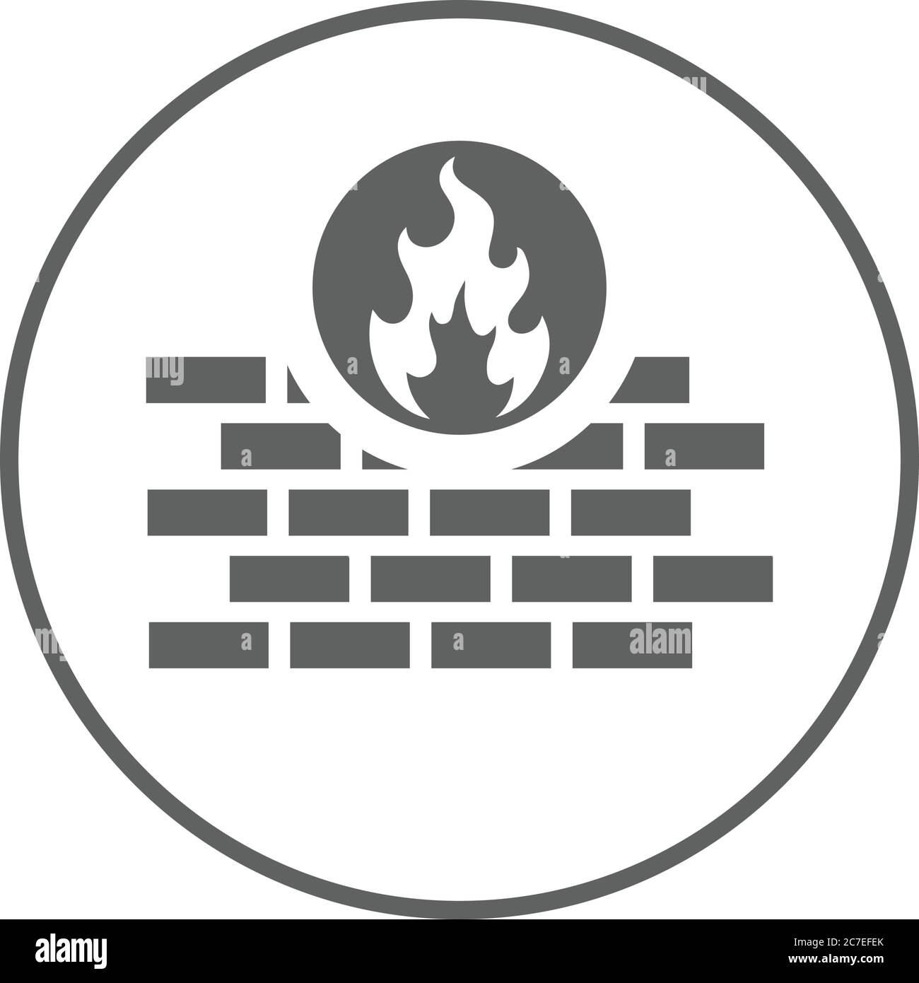 Icona di masterizzazione di pareti, grafica vettoriale per uso diverso. Illustrazione Vettoriale