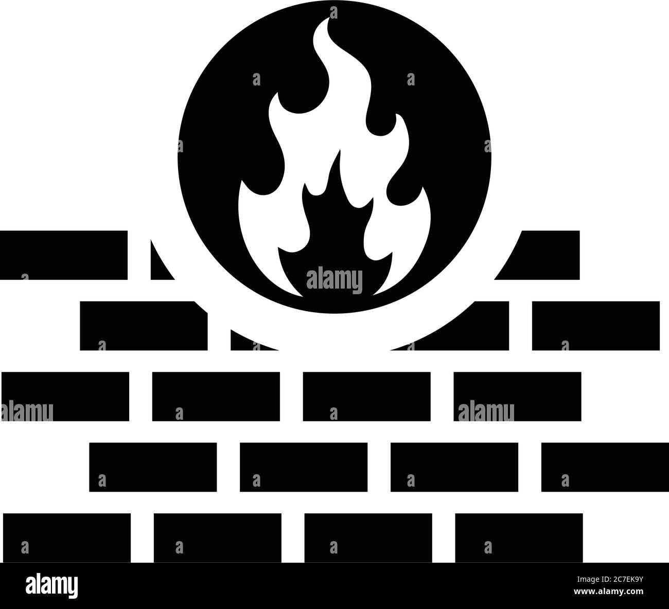 Icona di masterizzazione di pareti, grafica vettoriale per uso diverso. Illustrazione Vettoriale