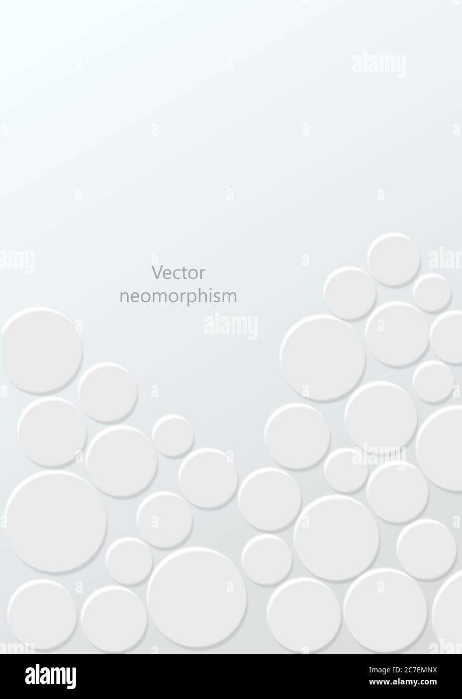 Interfaccia in plastica liquida stile neumorfismo alla moda. Illustrazione Vettoriale