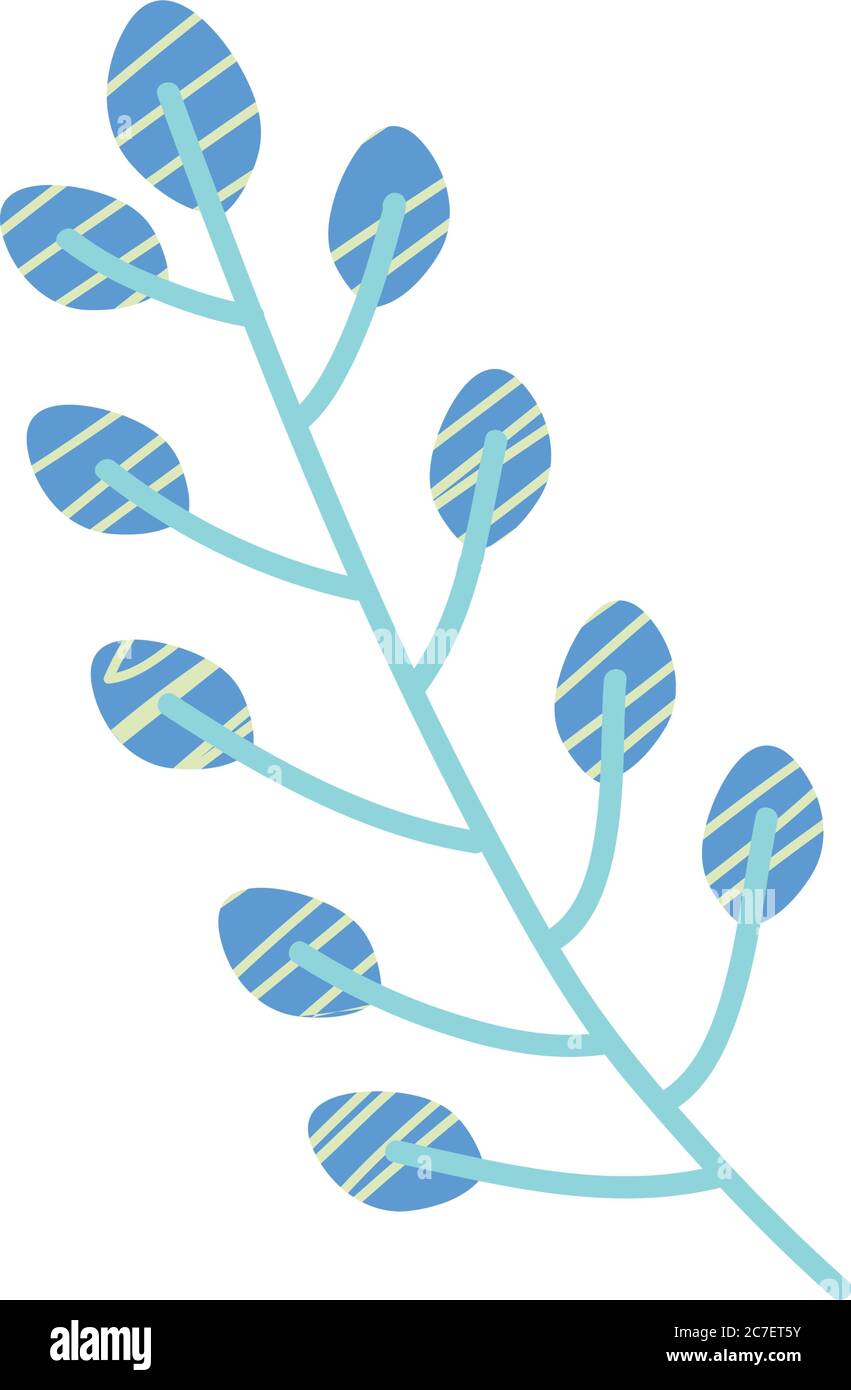 concetto di foglie astratte, icona di foglia composta con pinna su sfondo bianco, stile piatto, illustrazione vettoriale Illustrazione Vettoriale