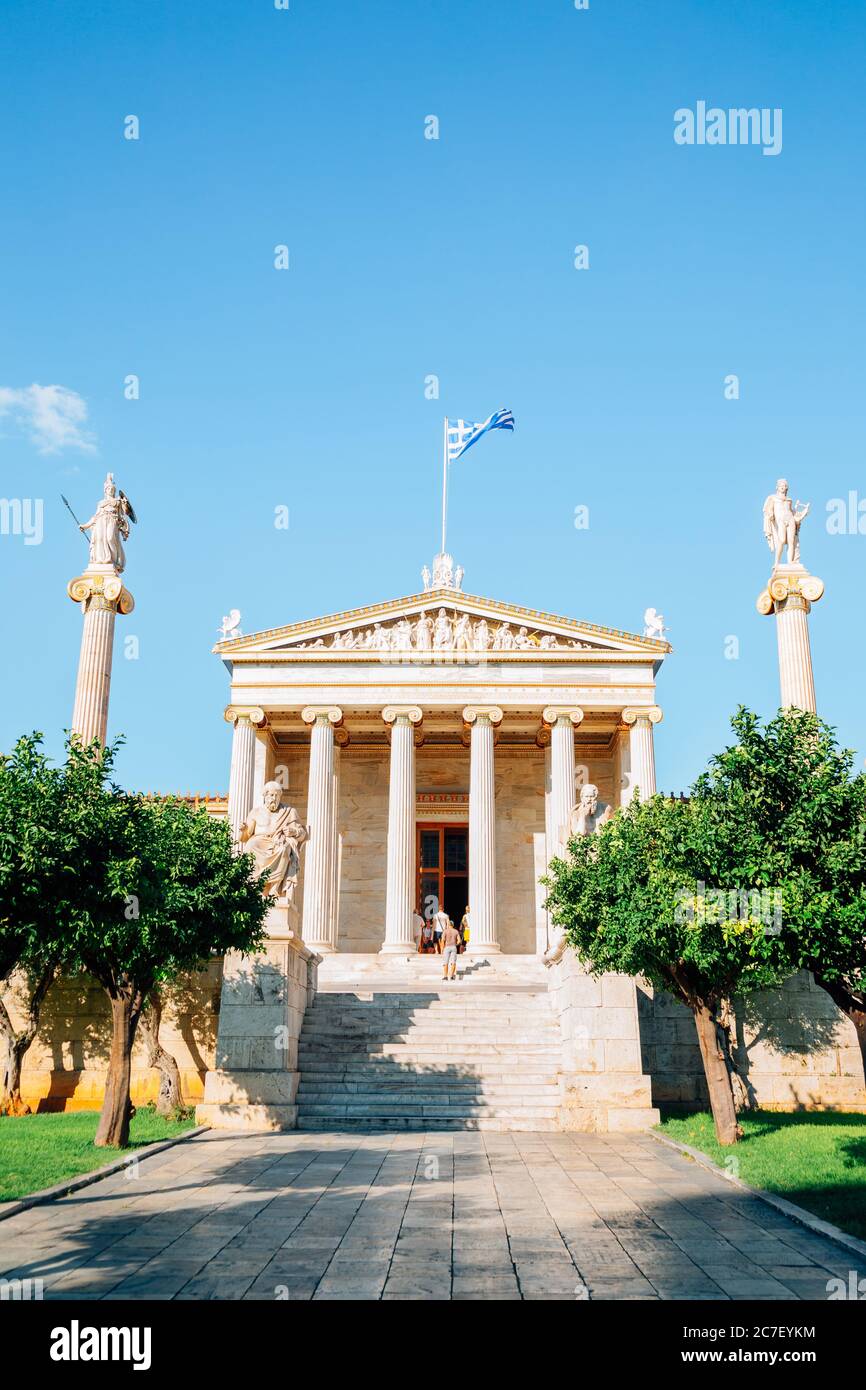 Accademia di Atene ad Atene, Grecia Foto Stock