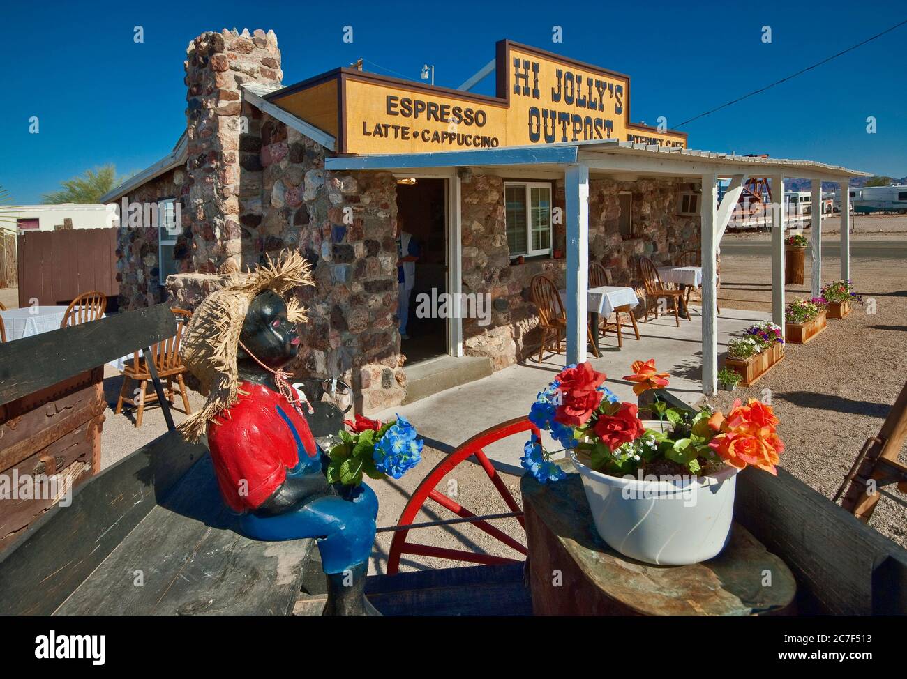Hi Jolly Outpost Cafe a Quartzsite, Arizona, Stati Uniti Foto Stock