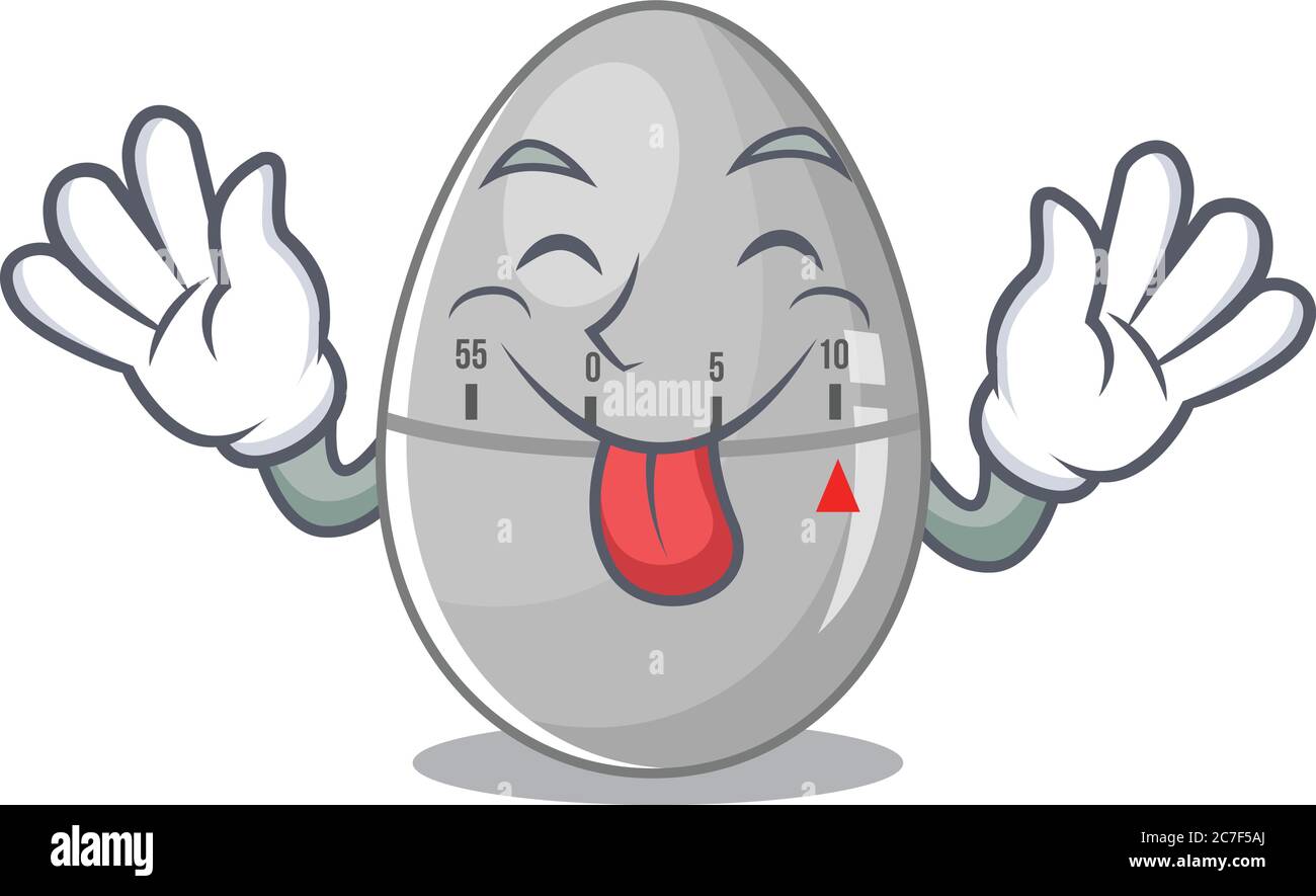 Divertente uovo cucina timer cartone animato con lingua fuori faccia  Immagine e Vettoriale - Alamy