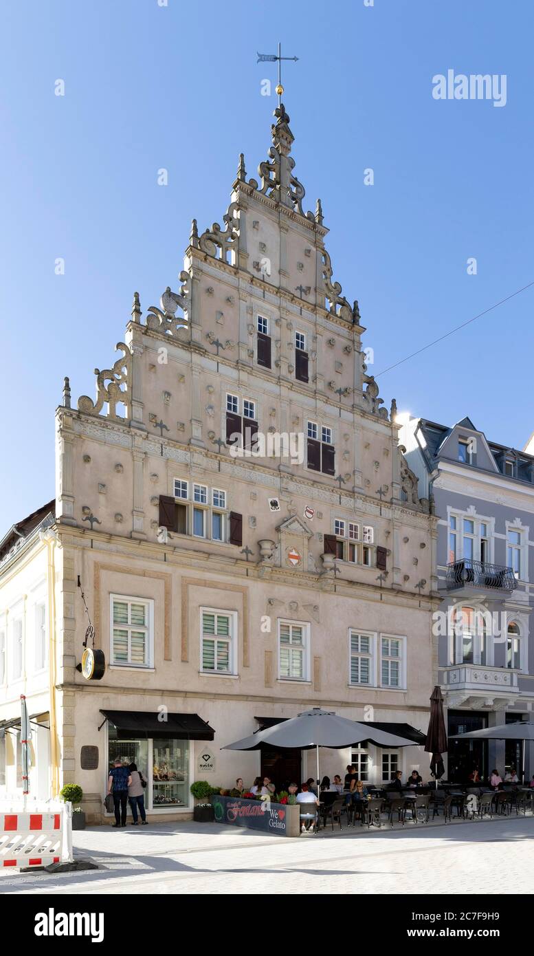 Neustadt City Hall, Weser Renaissance, Herford, East Westfalia, Nord Reno-Westfalia, Germania Foto Stock