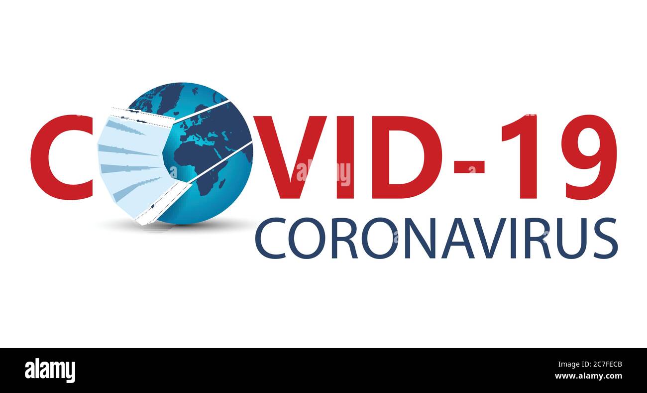 World Corona virus Attack Concept. World/Earth Fight Against Corona virus. Concetto di lotta contro virus, pericolo e rischio di salute pubblica malattia, isolo Illustrazione Vettoriale