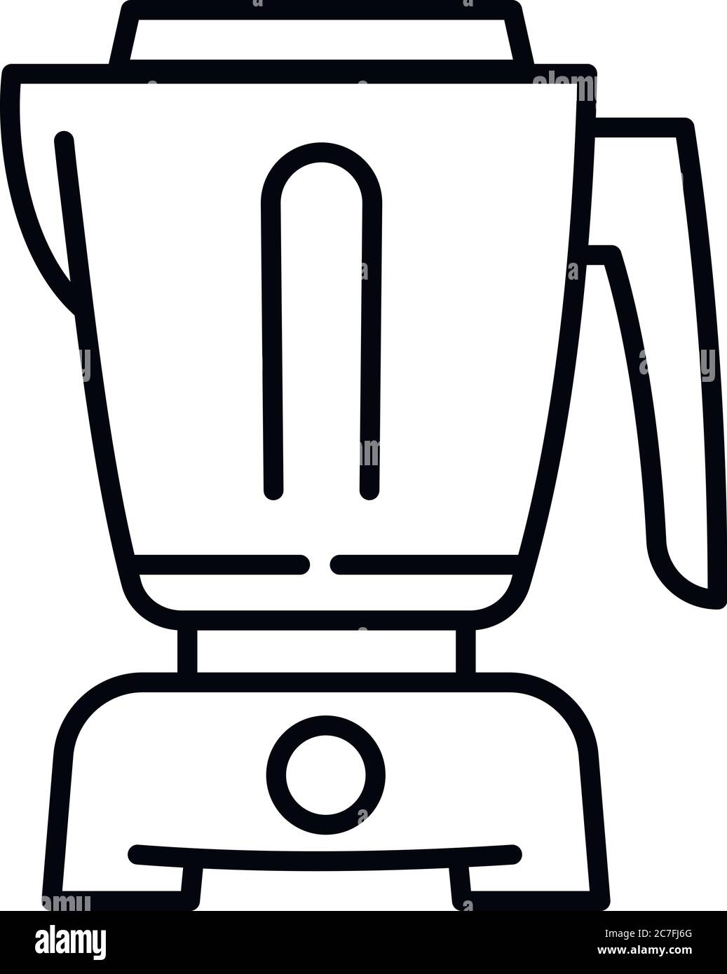 Icona dell'attrezzatura del robot da cucina. Delineare l'icona vettoriale dell'apparecchiatura per il robot da cucina per il web design isolato su sfondo bianco Illustrazione Vettoriale