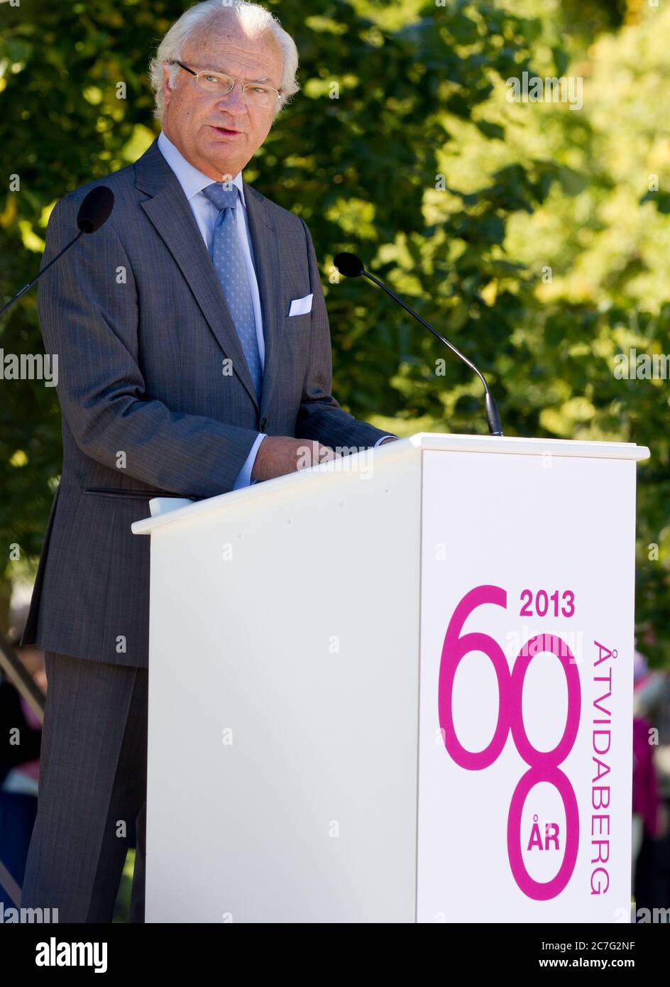 Re Carl XVI Gustaf, Åtvidaberg, Svezia. Foto Gippe Gustafsson Foto Stock