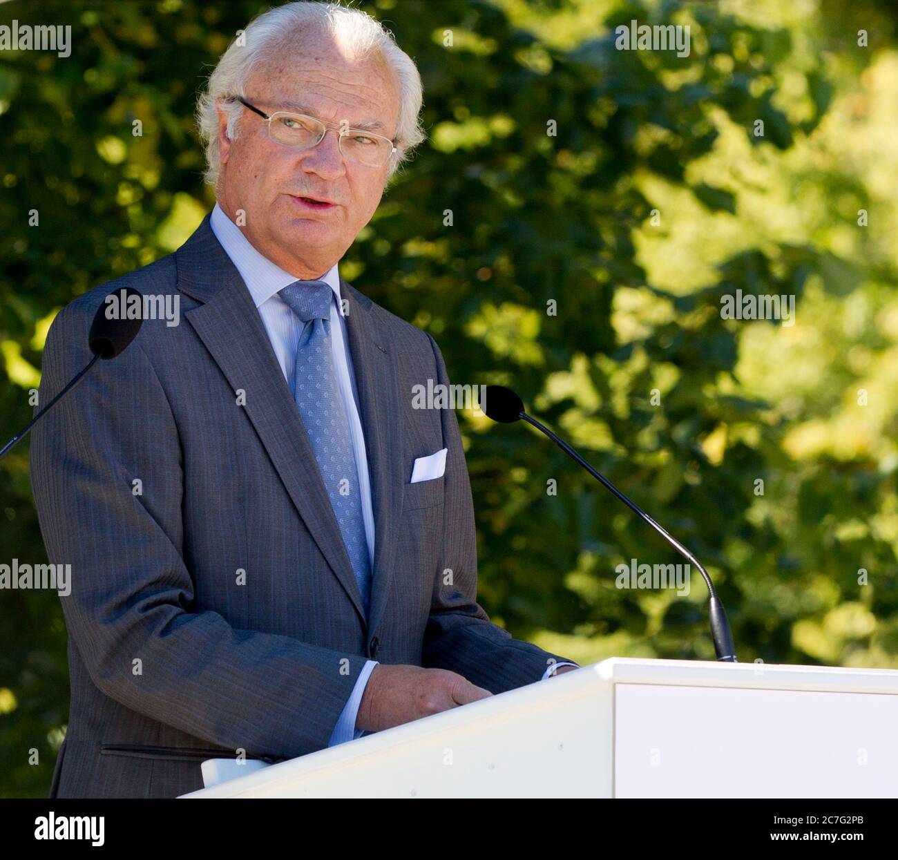 Re Carl XVI Gustaf, Åtvidaberg, Svezia. Foto Gippe Gustafsson Foto Stock