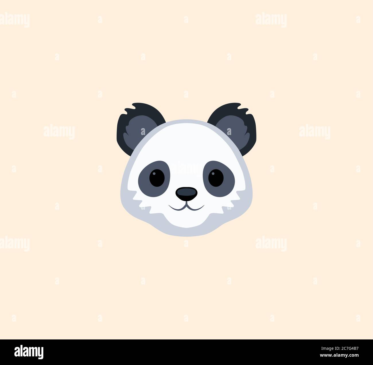 Illustrazione isolata del vettore di faccia di Panda. Testa Panda. Icona Panda Illustrazione Vettoriale