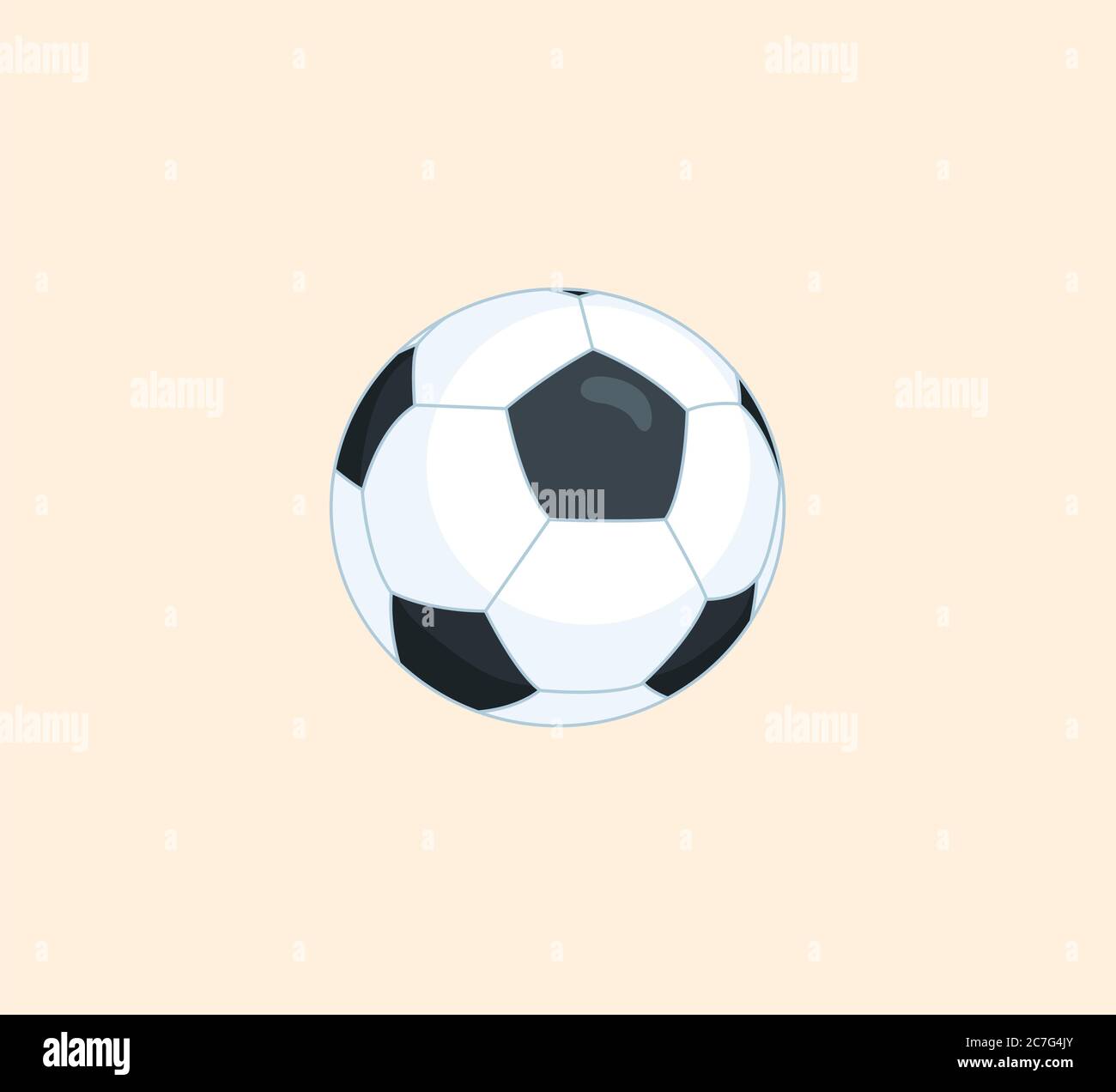 Icona di vettore isolato della palla di calcio. Illustrazione della palla da calcio Illustrazione Vettoriale