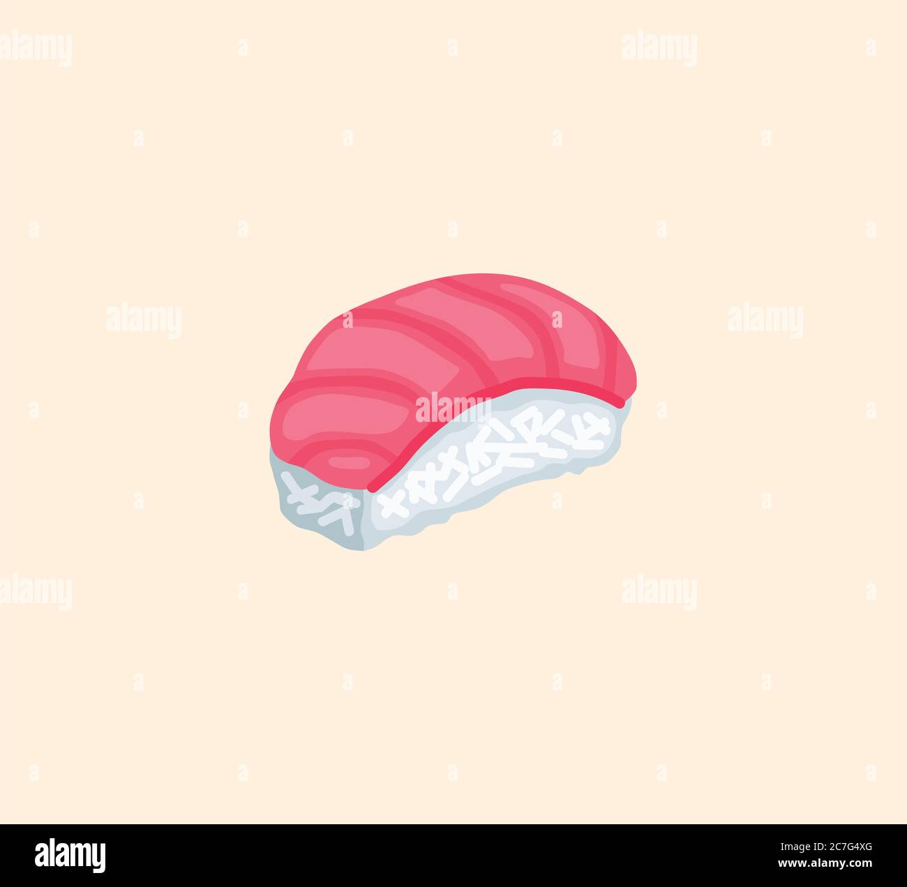 Illustrazione isolata del vettore sushi. Icona sushi Illustrazione Vettoriale