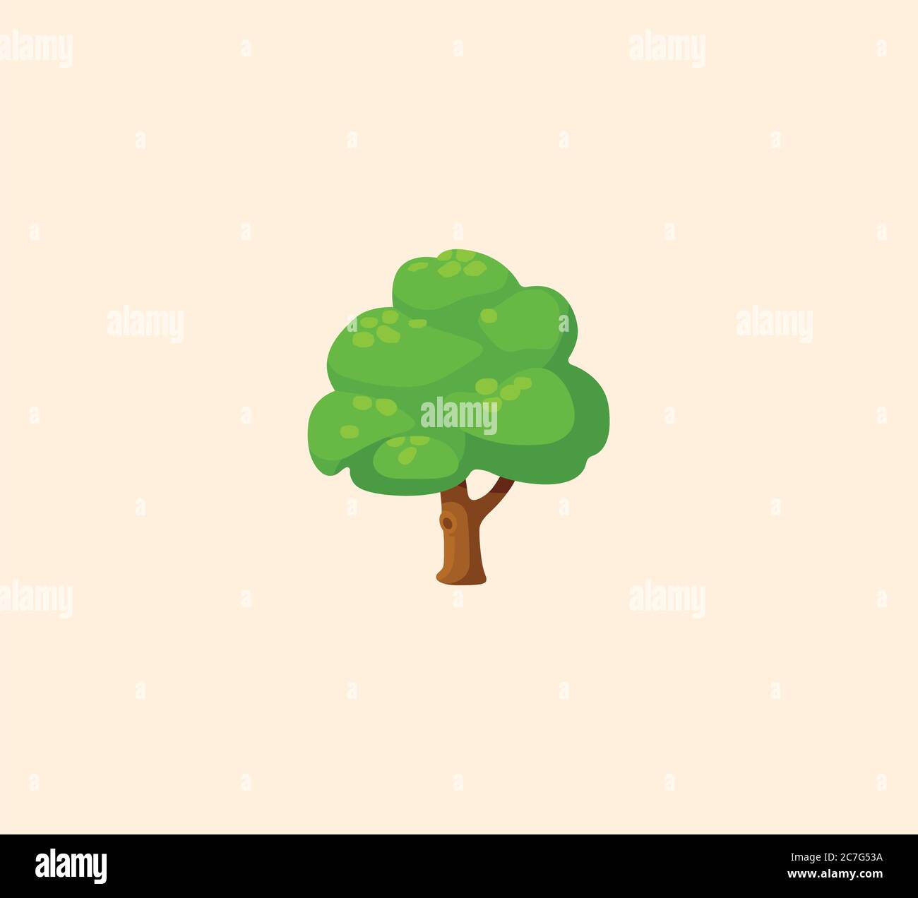 Illustrazione isolata del vettore ad albero. Icona struttura Illustrazione Vettoriale