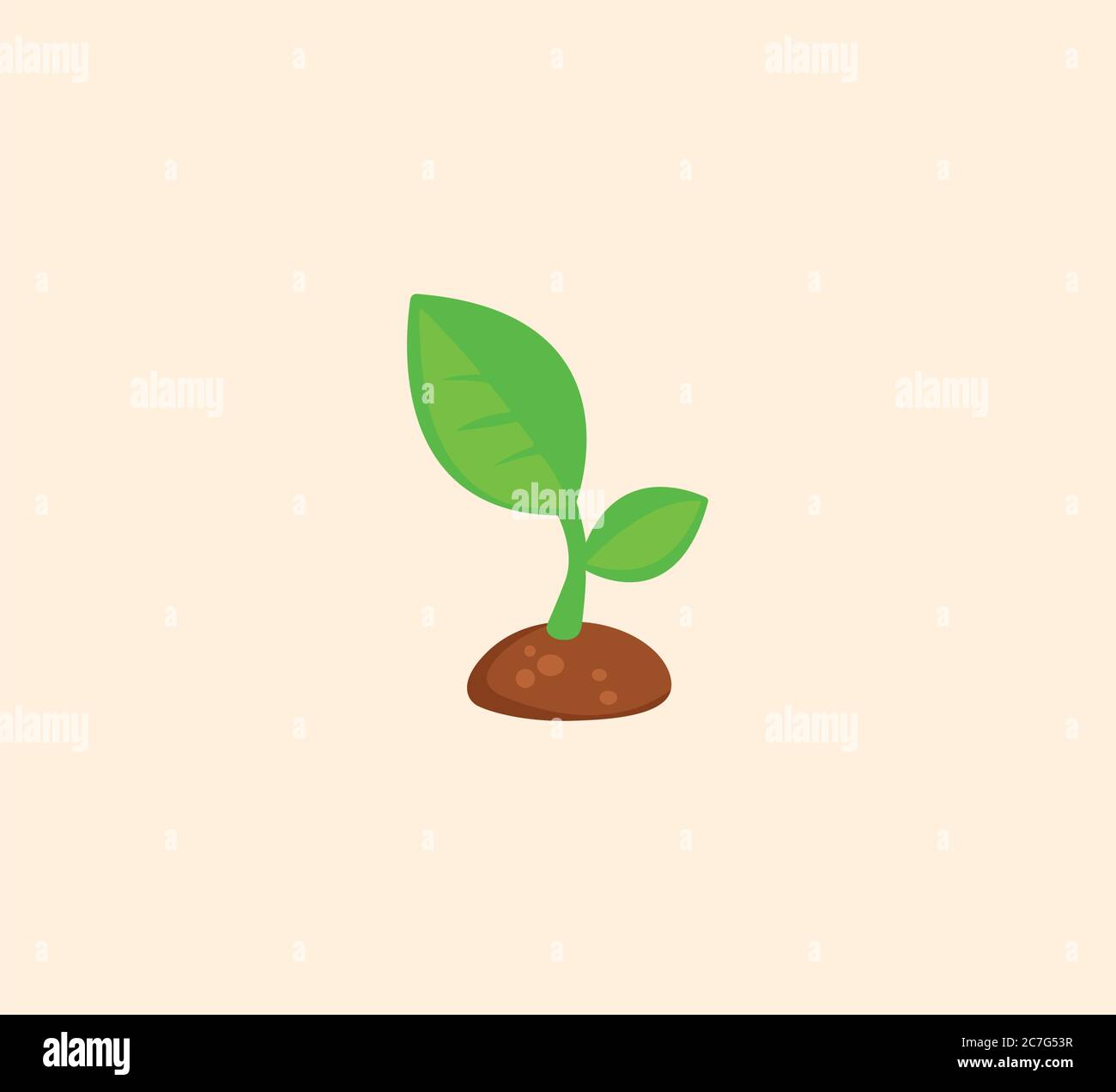 Illustrazione isolata del vettore di seedling. Icona seedling Illustrazione Vettoriale