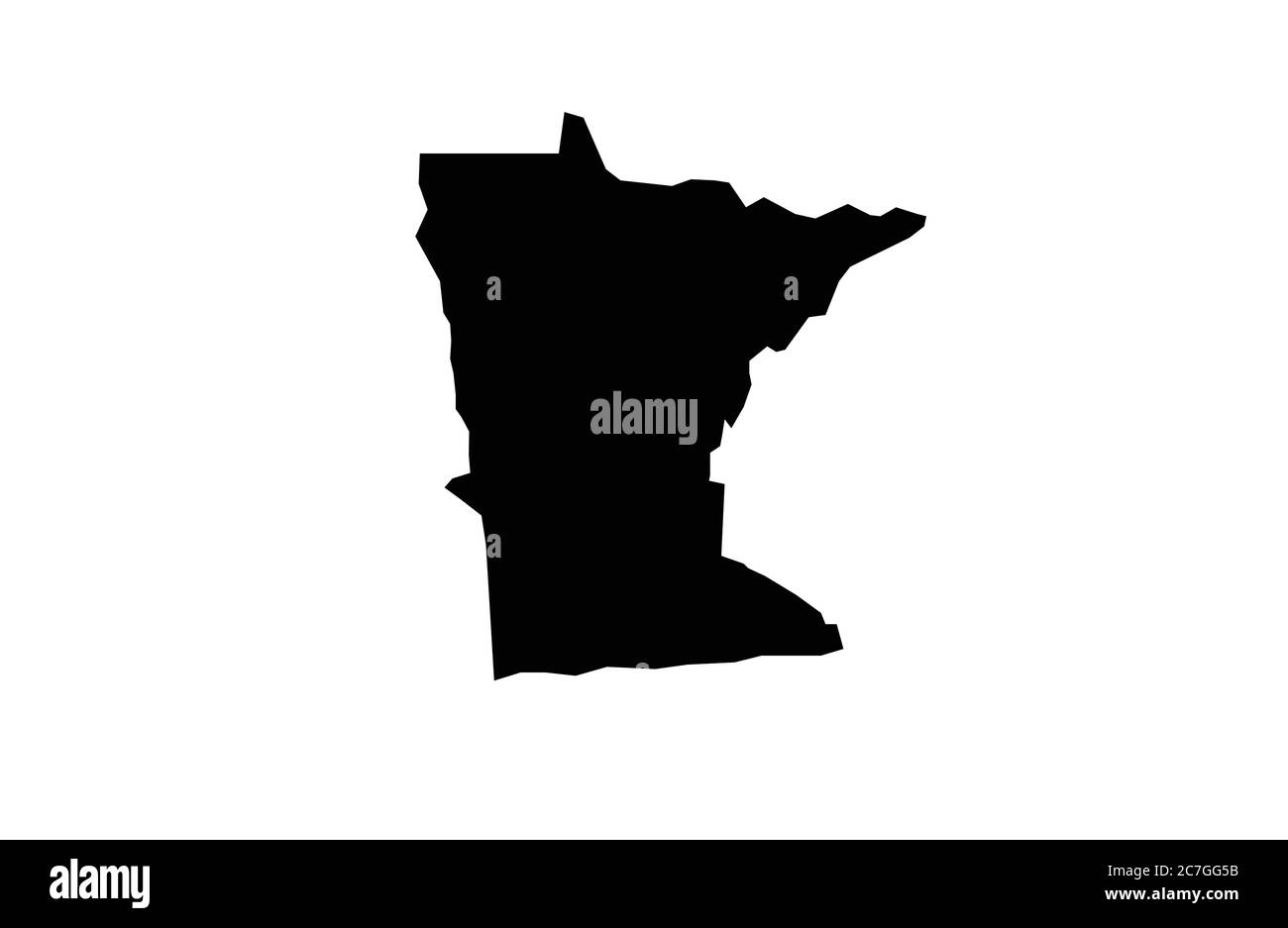 Illustrazione vettoriale dello stato del contorno della mappa del Minnesota Illustrazione Vettoriale