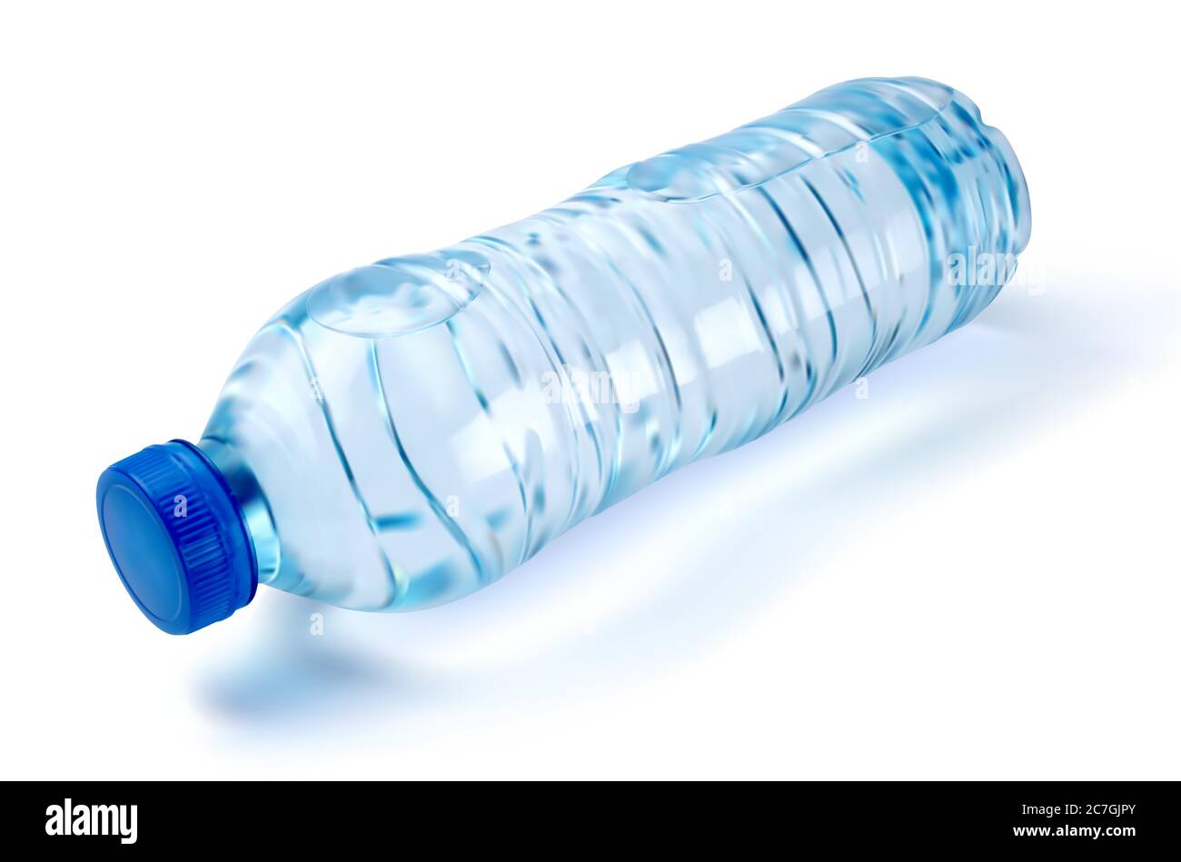 Bottiglia vettoriale di acqua su sfondo bianco Illustrazione Vettoriale