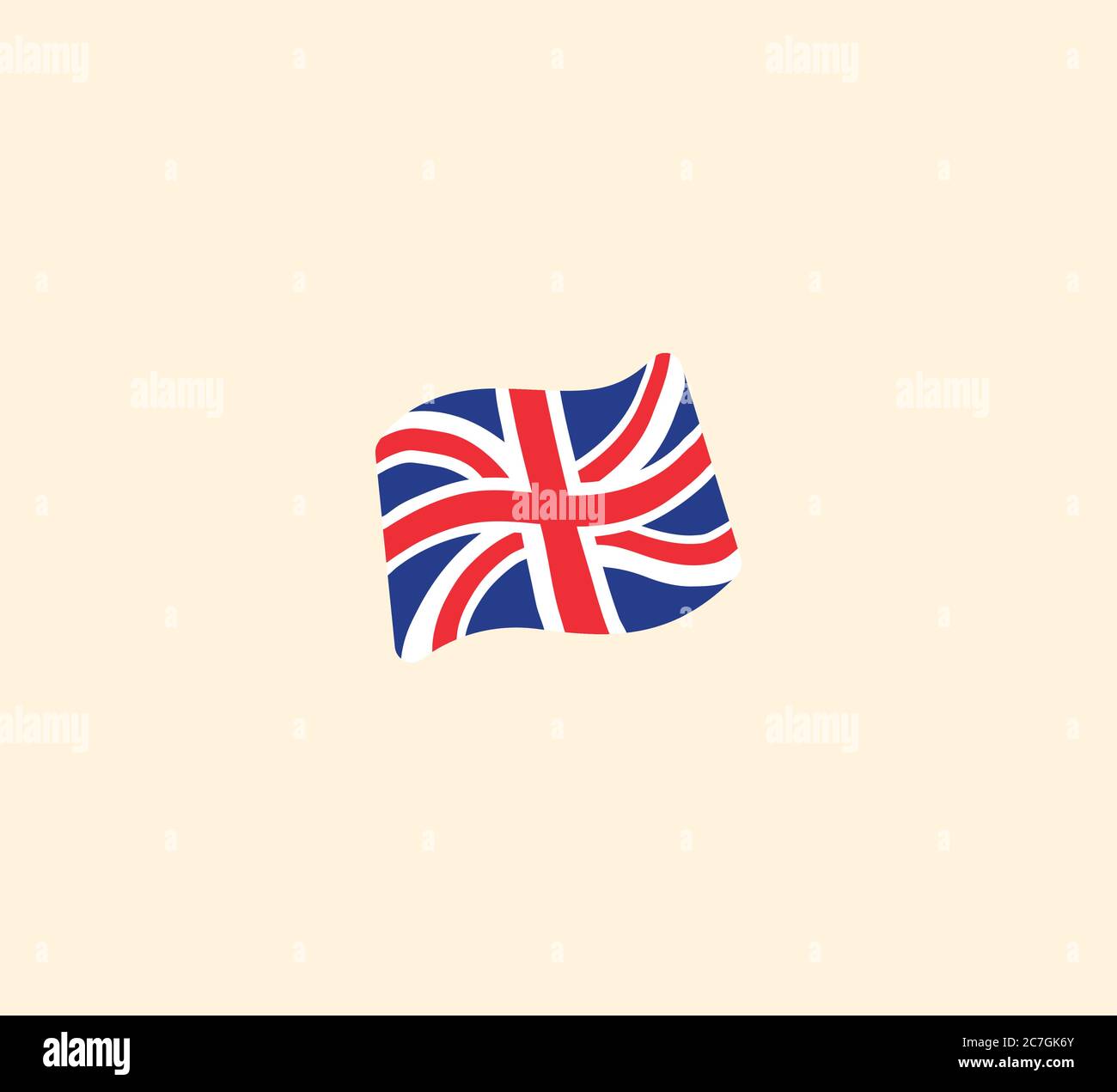 Illustrazione isolata del vettore della bandiera della Gran Bretagna. Icona della bandiera della Gran Bretagna Illustrazione Vettoriale