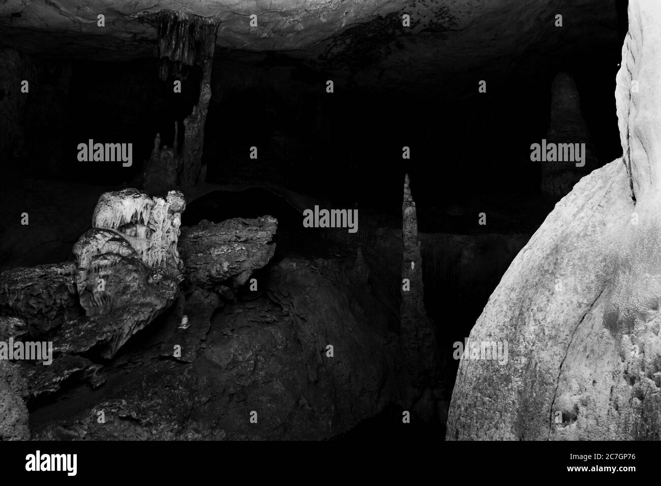 Antica grotta di Bat nella riserva speciale di Ankarana, Ankarana, Madagascar Foto Stock