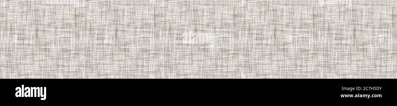 Tessuto grigio tessuto di lino francese tessuto sfondo. Vecchio modello senza giunture in fibra sciolta tessuto. Filo organico primo piano tessuto di tessitura per superficie Illustrazione Vettoriale