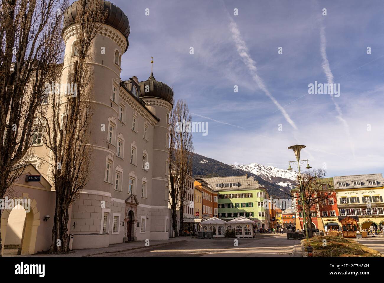 Europa, Austria, Tirolo, Tirolo Orientale, Lienz, Castello di Liebburg sulla piazza principale di Lienz, nel Tirolo Orientale Foto Stock