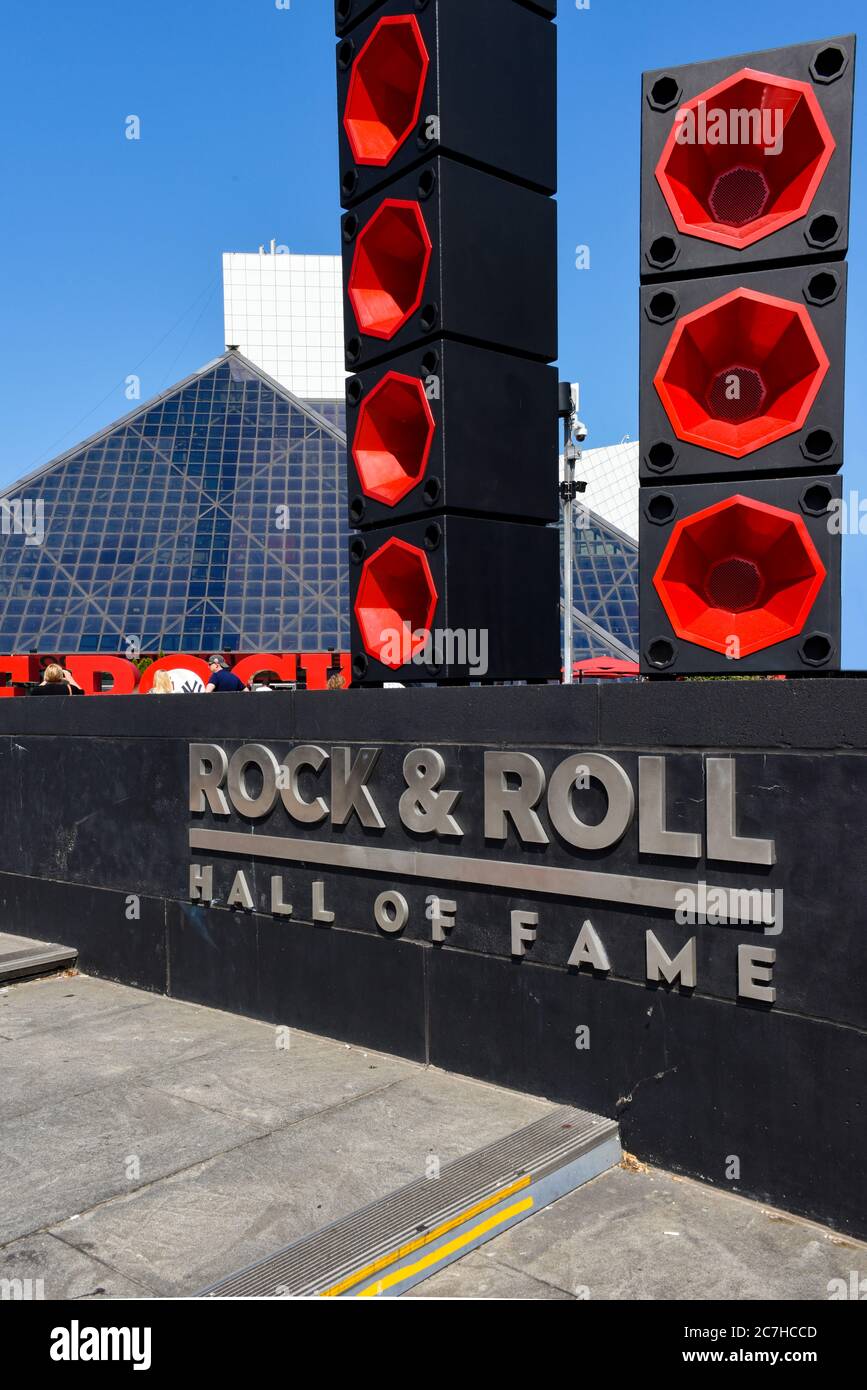 Rock and Roll Hall of Fame, Cleveland, Ohio Foto Stock