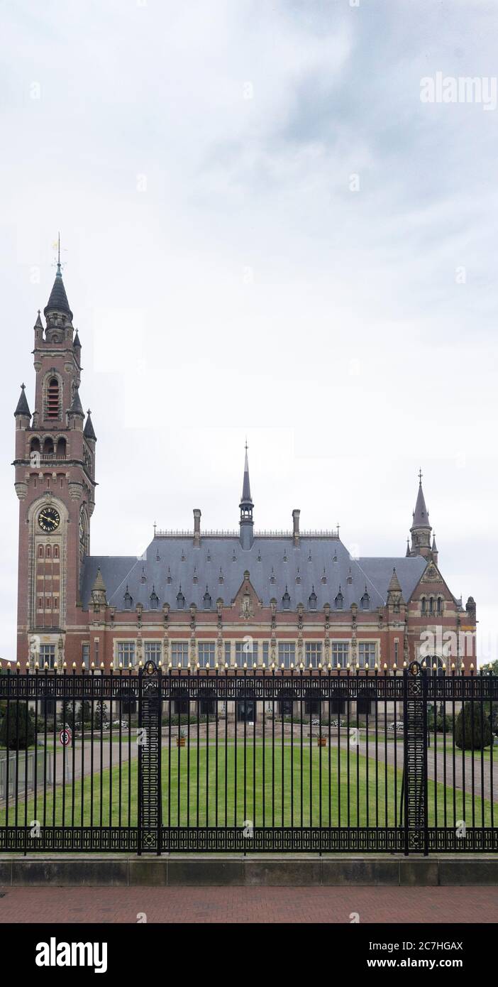 Corte Internazionale di Giustizia Palazzo della Pace a l'Aia, Paesi Bassi Foto Stock