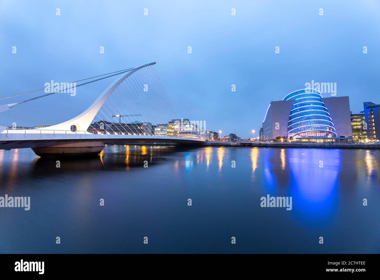 Samuel Beckett Bridge, Bridge, Dublino, Repubblica d'Irlanda Foto Stock