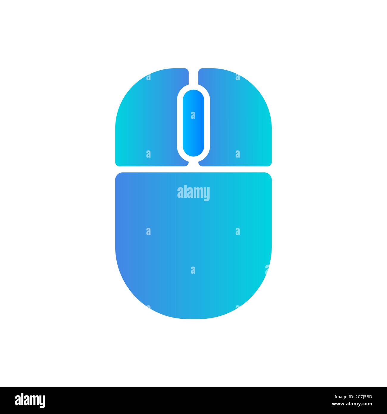 Icona del mouse del computer. Modello del logo del mouse wireless isolato Illustrazione Vettoriale