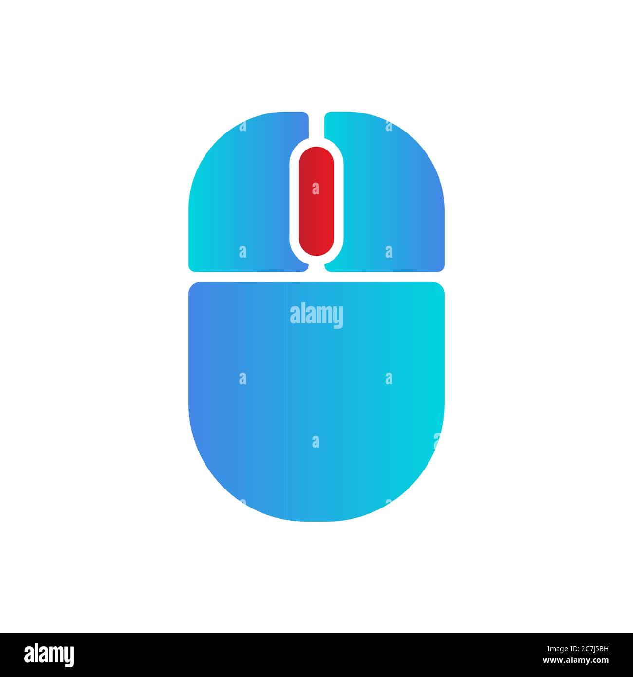 Fare clic con il pulsante della rotellina del mouse. Dimostrazione di scorrimento dei pulsanti attivi su sfondo bianco Illustrazione Vettoriale