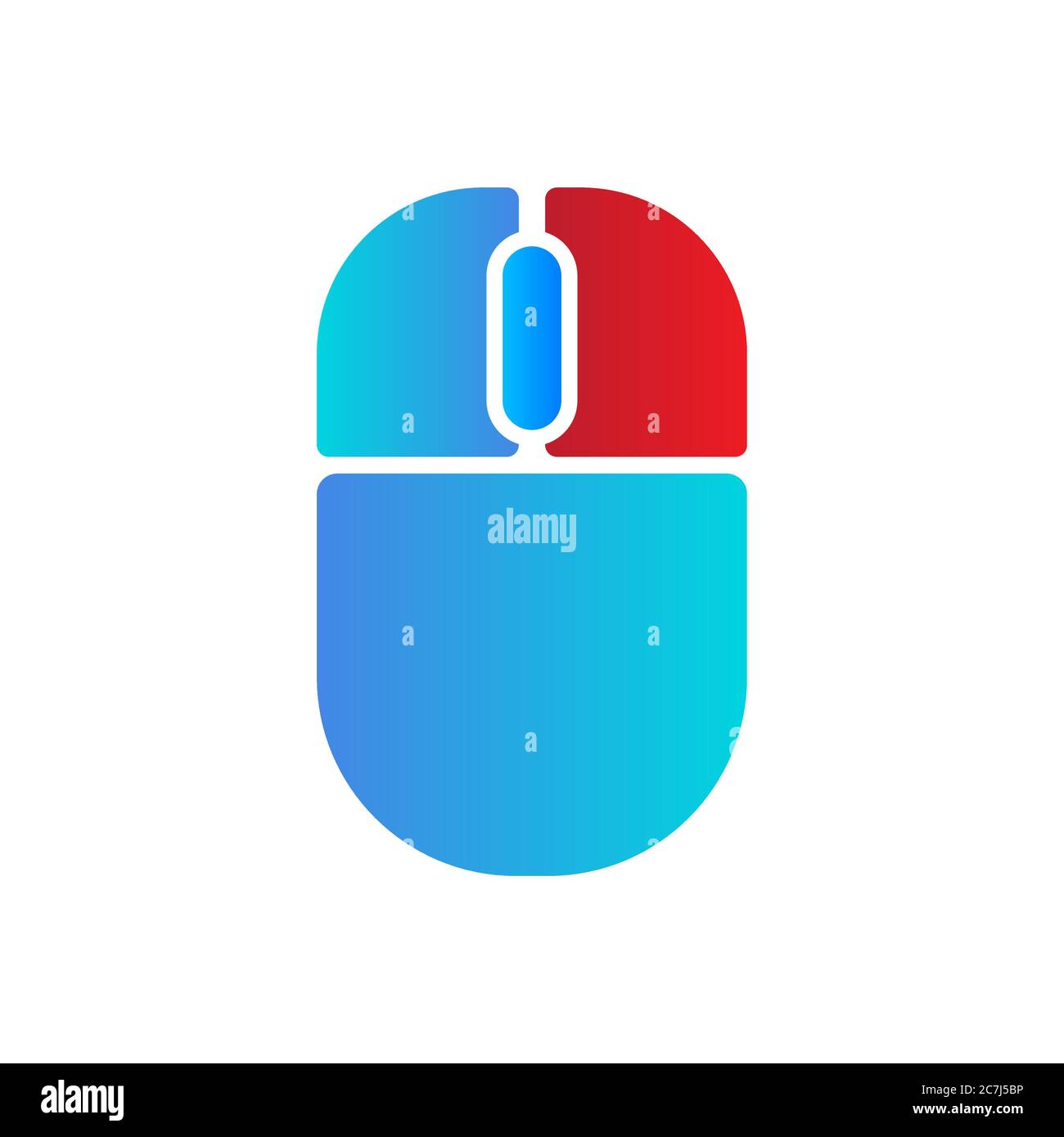 Fare clic con il pulsante sinistro del mouse. Pulsante attivo fare clic con il pulsante destro del mouse illustrazione isolata Illustrazione Vettoriale
