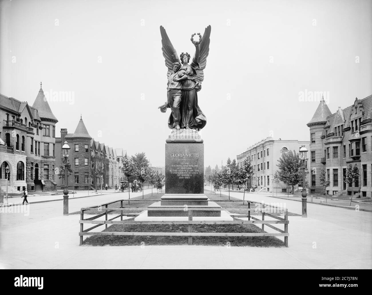 Monumento ai soldati e ai marinai confederati, Baltimora, Maryland, USA, Detroit Publishing Company, 1903 Foto Stock