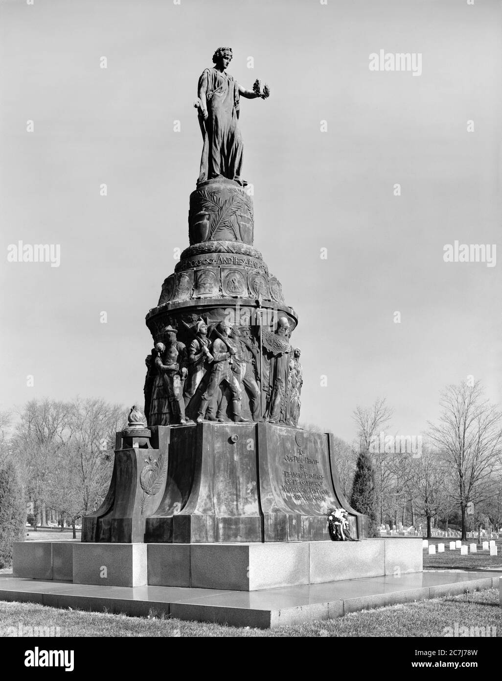 Monumento ai morti confederati, cimitero nazionale di Arlington, Arlington, Virginia, USA, foto di Theodor Horydczak Foto Stock