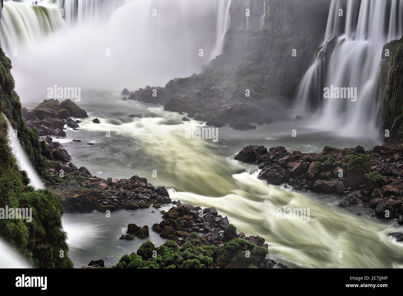 Brasile, Parana, Parco Nazionale delle Cascate dell'Iguazu (Cataratas do Iguacu) (UNESCO), Gola del Diavolo (Gola del Diablo), Garganta del Diablo (Garganta del Diablo) Foto Stock