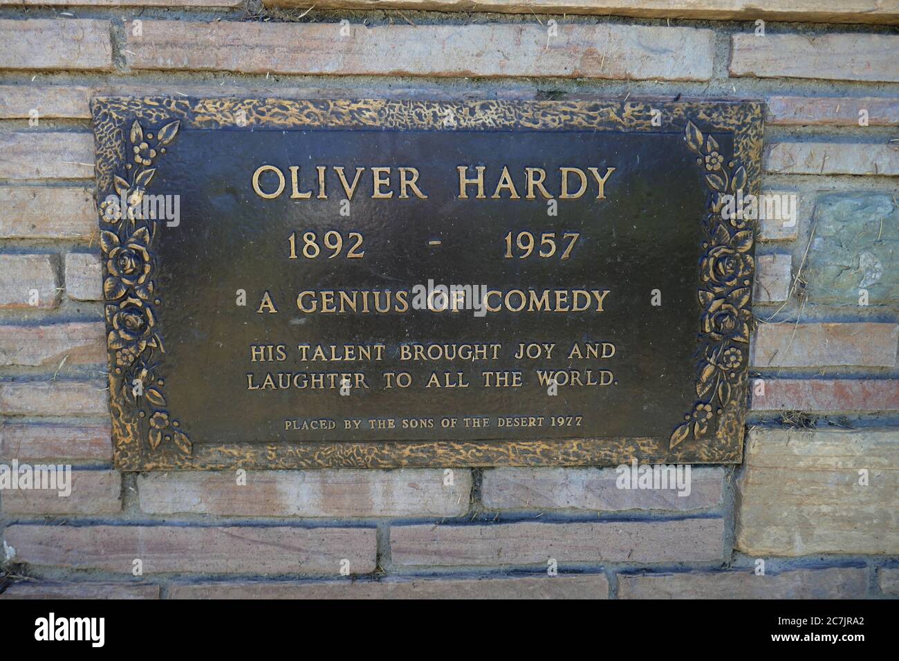 North Hollywood, California, USA 17 luglio 2020 UNA vista generale  dell'atmosfera della tomba e del memoriale di Oliver Hardy il 17 luglio  2020 al Valhalla Memorial Park a North Hollywood, California, USA.