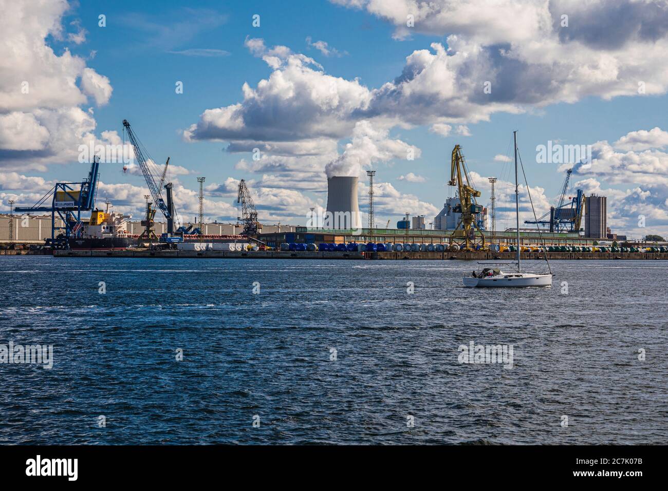 EUROPORTS Germania, zona portuale di Rostock, Germania, Meclemburgo-Pomerania occidentale, Foto Stock