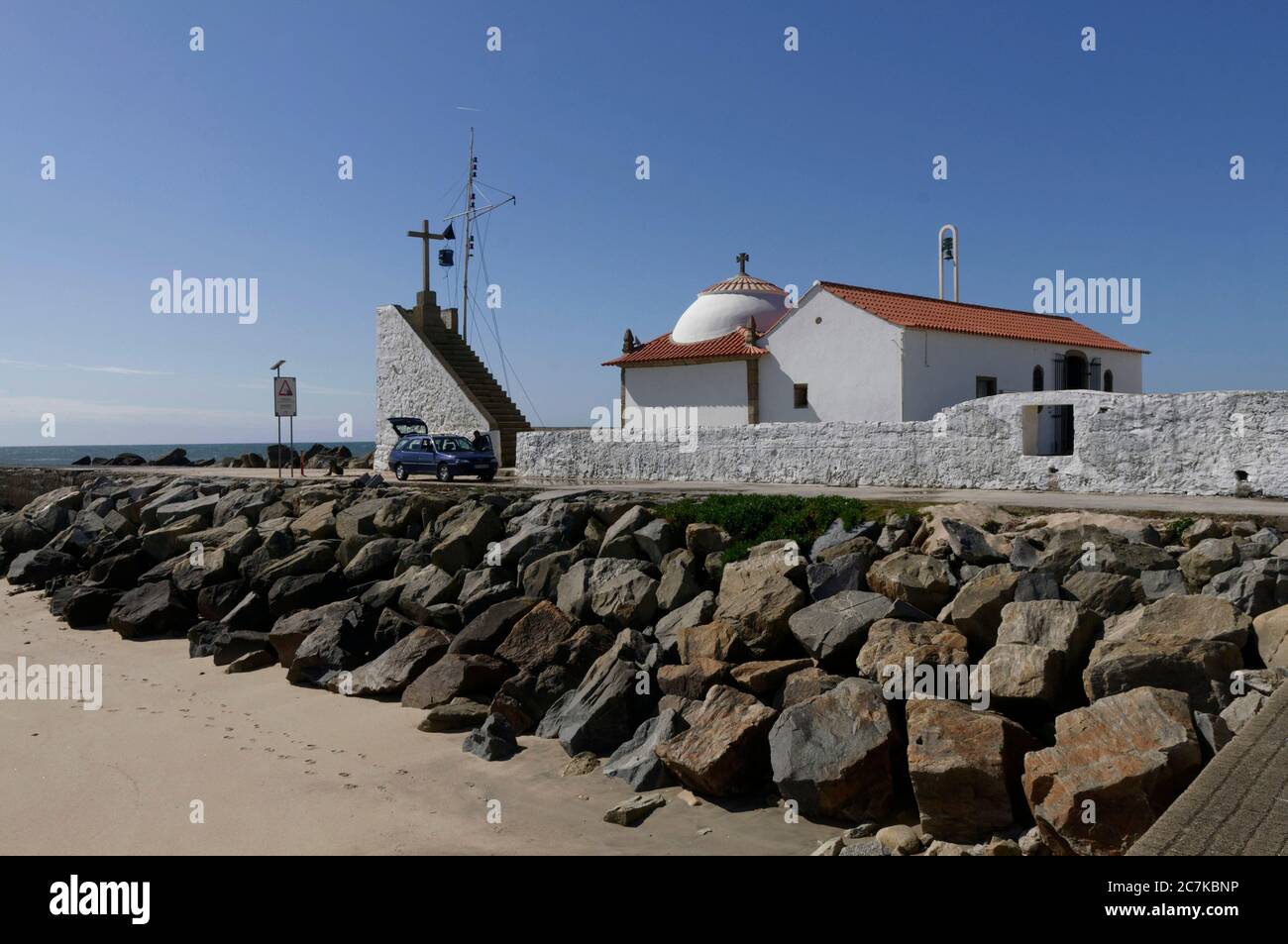 La cappella di Nostra Signora della Guia in Vila do Conde Portogallo Foto Stock