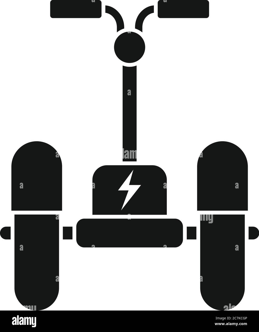 Icona scooter elettrico. Semplice illustrazione dell'icona vettoriale dello scooter elettrico per il web design isolato su sfondo bianco Illustrazione Vettoriale